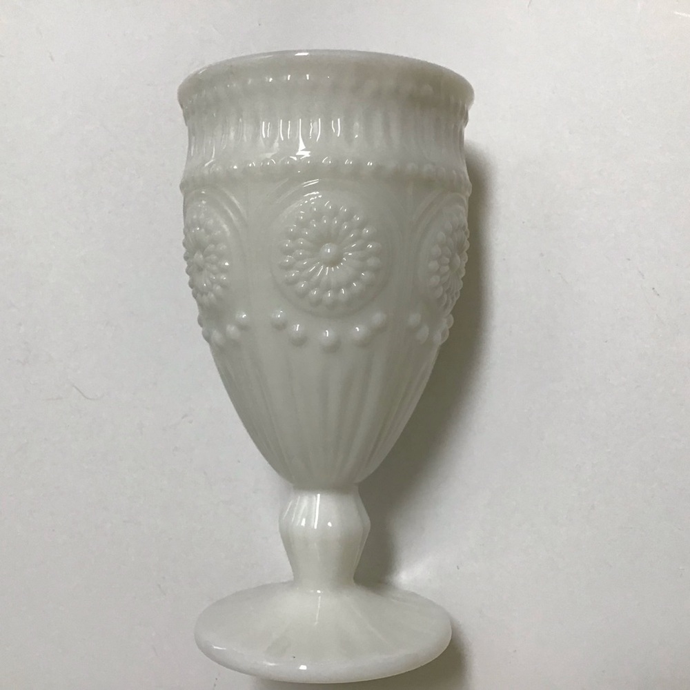 The Pioneer Woman Adeline Snow Milk Glass Goblet Tumbler Chalice White Gibson